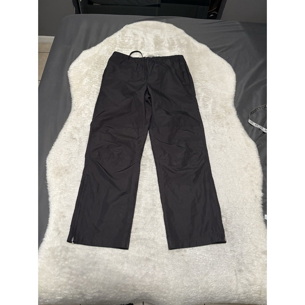 Nike Women's Black Y2K Polyester Jogger Track Pants Silver Tag Size XS